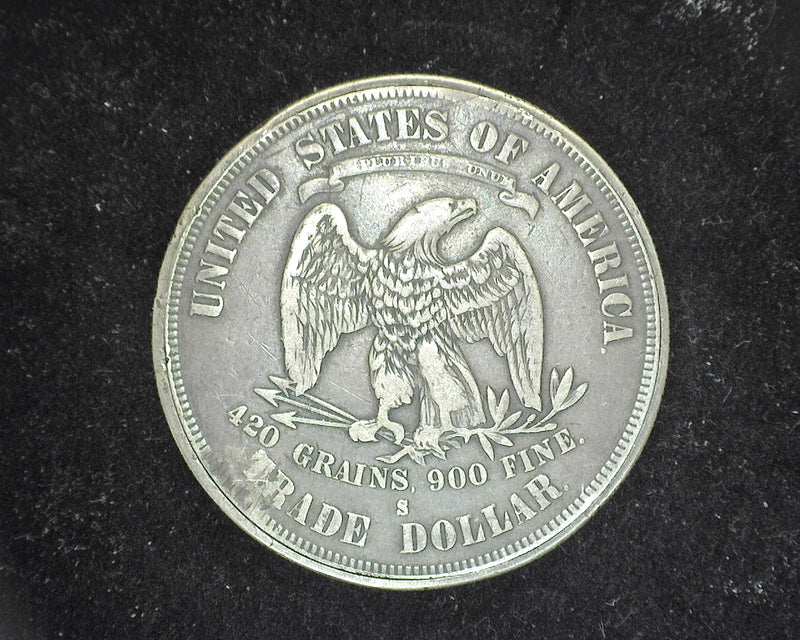 1878 S Trade Dollar VF Hollowed out to hide something on hinge. - US Coin