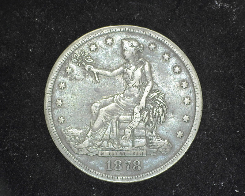 1878 S Trade Dollar VF Hollowed out to hide something on hinge. - US Coin