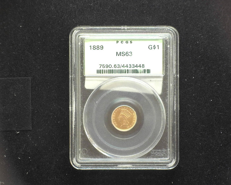 1889 $1.00 Gold Coin PCGS MS63 - US Coin
