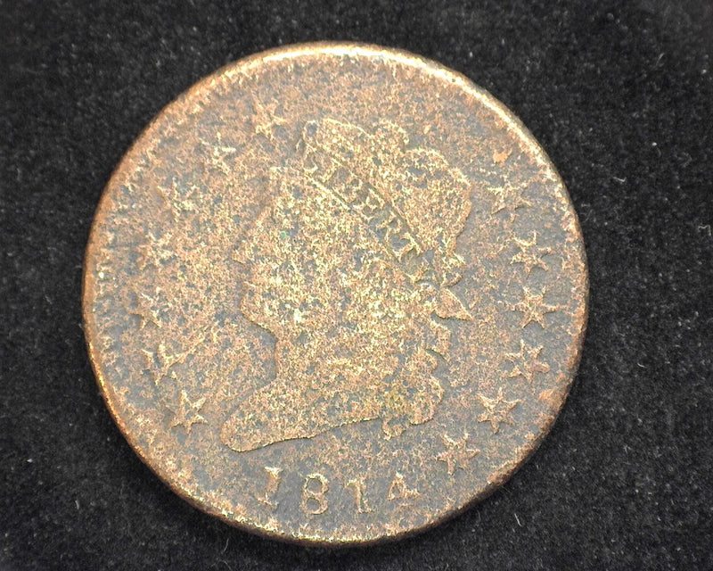 1814 Classic Head Large Cent Environment damage. G - US Coin