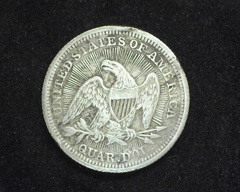 1853 Arrows and Rays Liberty Seated Quarter F Slight abrasions. - US Coin