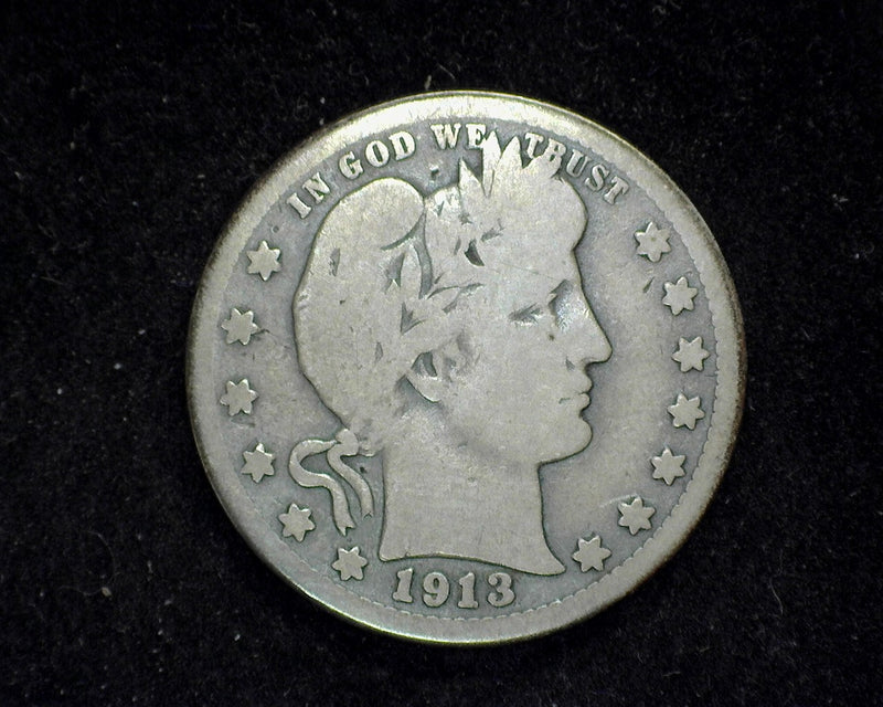 1913 S Barber Quarter G/VG - US Coin