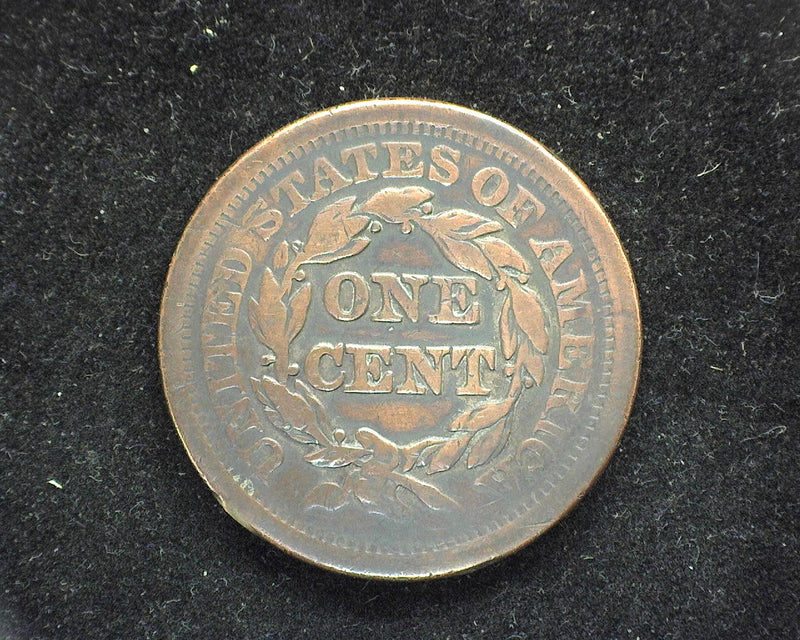 1852 Braided Hair Large Cent F Cleaned. - US Coin
