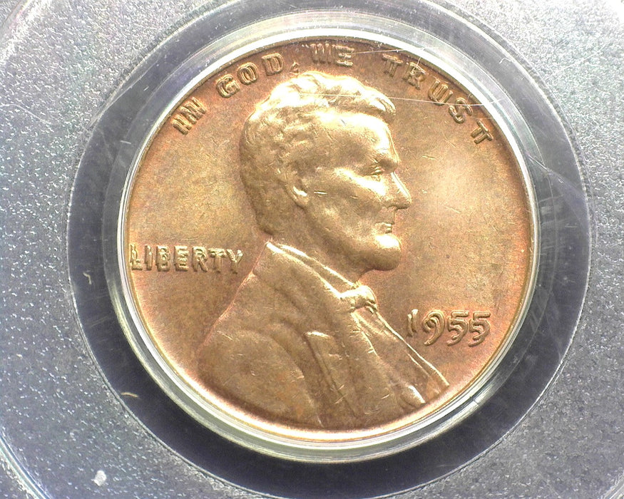 1955 Lincoln Wheat Cent PCGS MS63BN Doubled Die Obverse. Nice lustrous coin.  - US Coin