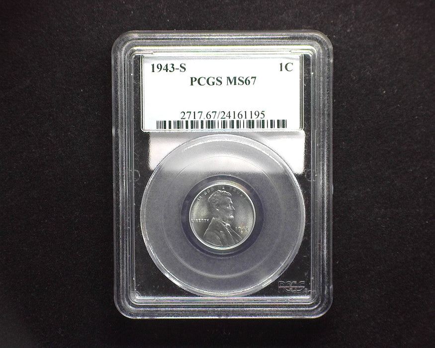 1943 S Lincoln Wheat Cent PCGS MS67 - US Coin