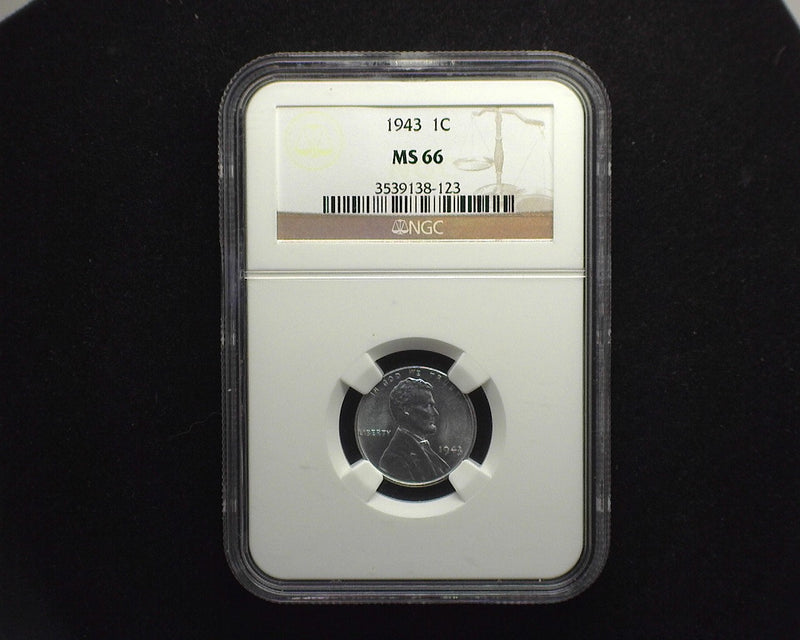 1943 Lincoln Wheat Cent NGC MS66 - US Coin