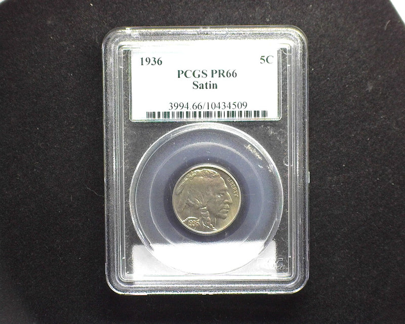 1936 Buffalo Nickel PCGS PR66 Satin A lovely satin proof. - US Coin