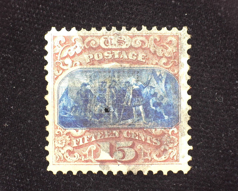 #118 1869 issue. Grill thin. Good color. F/VF Used - US Stamp