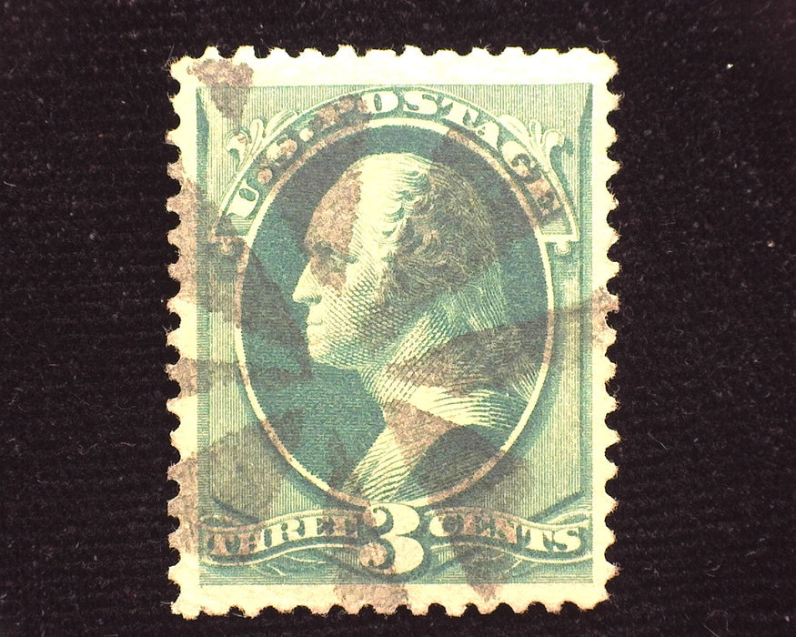 #184 Outstanding "Huge" margin stamp. Very faint corner crease. Used XF/S US Stamp