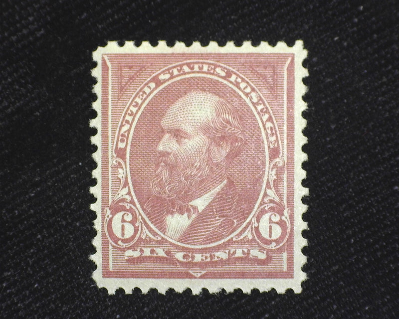 #256 6c Rich color. Mint VF H - US Stamp