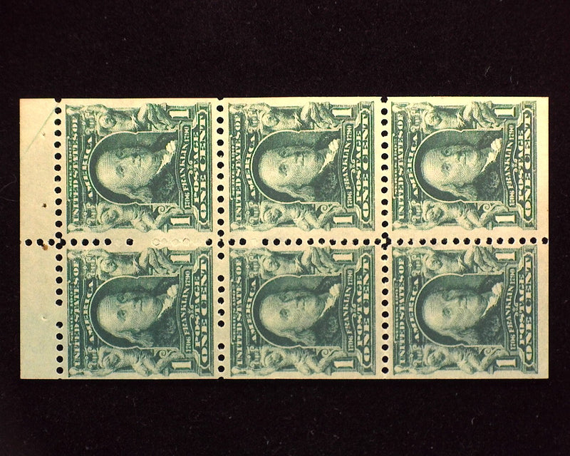 #300b Fresh booklet pane of 6. Mint VF H - US Stamp
