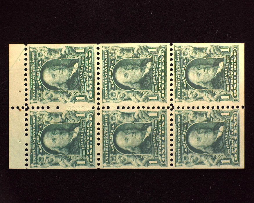 #300b Fresh booklet pane of 6. Mint VF H - US Stamp