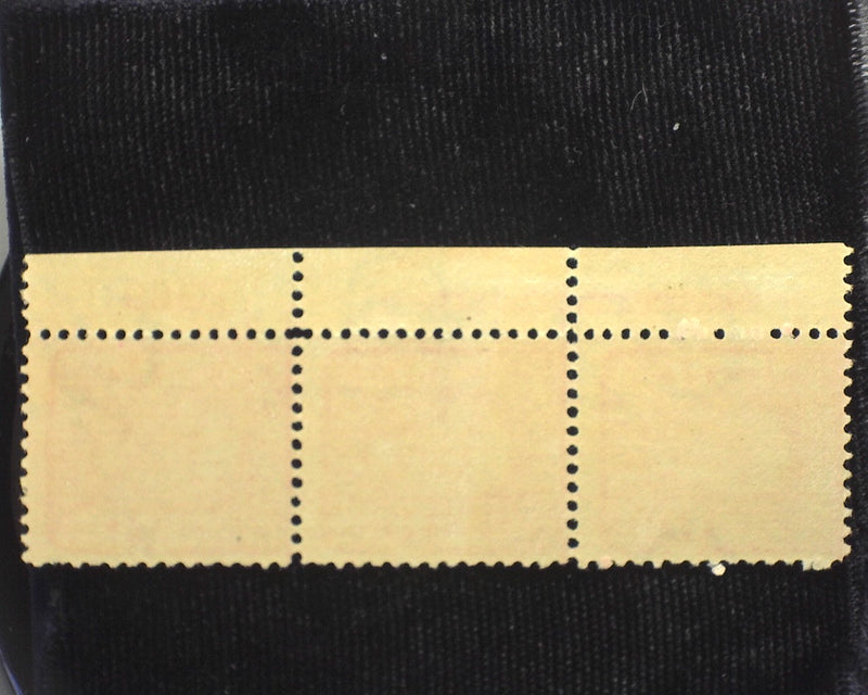 #319 Margin strip of 3, imprint & PL#. Mint F NH - US Stamp