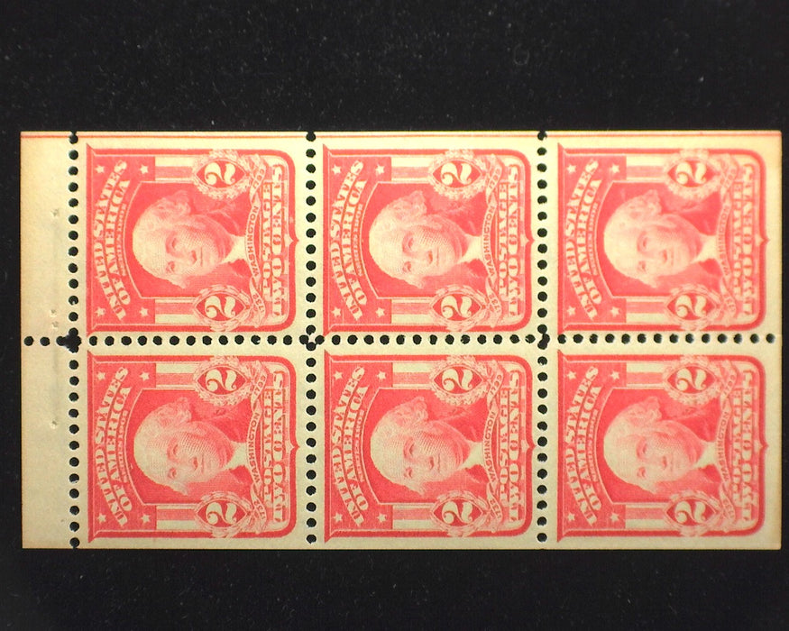 #319 P Choice booklet pane of 6 in scarlet shade. Mint VF/XF+ NH US Stamp