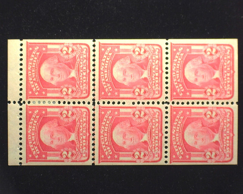 #319 N Choice booklet pane of 6 in Carmine Rose shade. Mint XF H - US Stamp