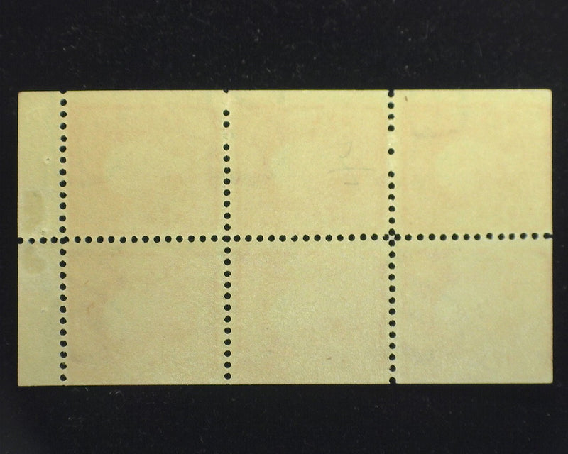 #319 FH Booklet pane of 6, Carmine die 2. Mint F+ VLH - US Stamp