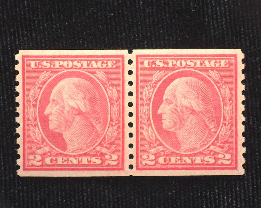 #492 Outstanding horizontal pair. Mint XF/S NH US Stamp