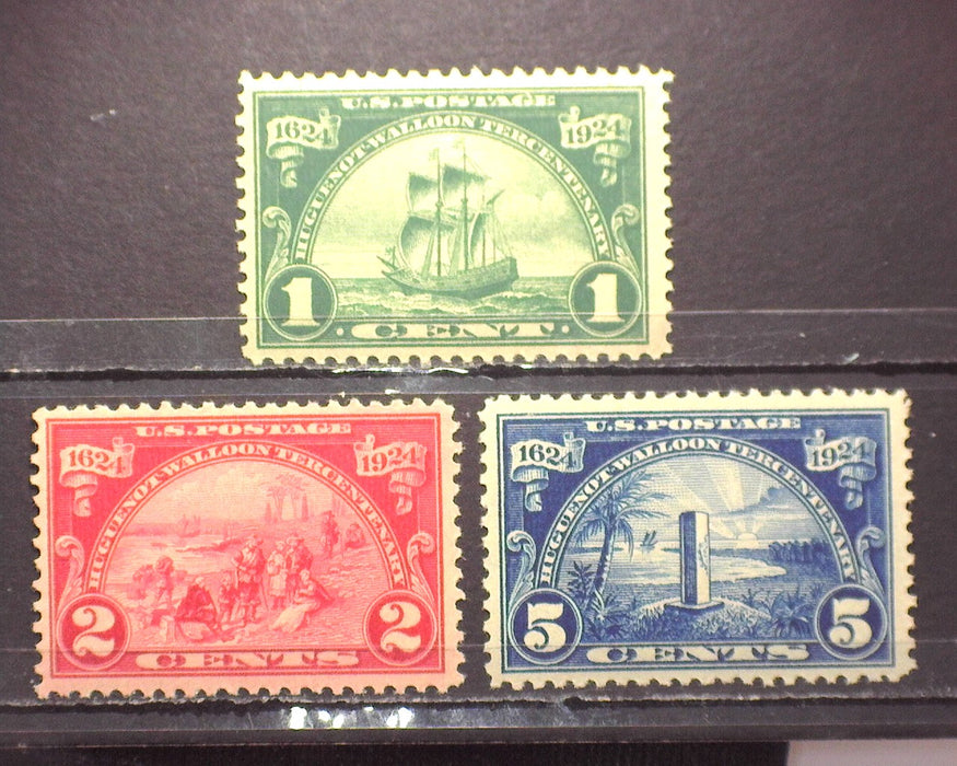 #614-616 Huguenot Walloon Choice large margin set. Mint Xf NH US Stamps