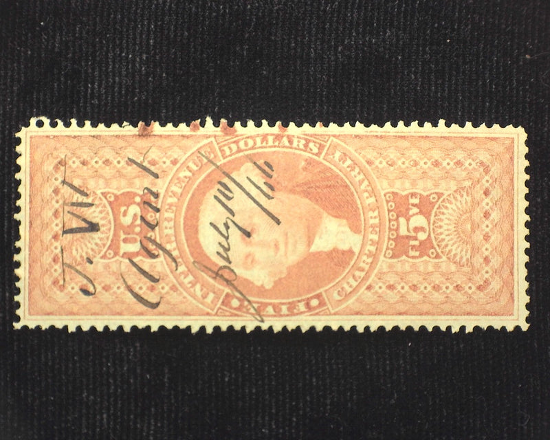 #R88c $5.00 Revenue VF Used - US Stamp