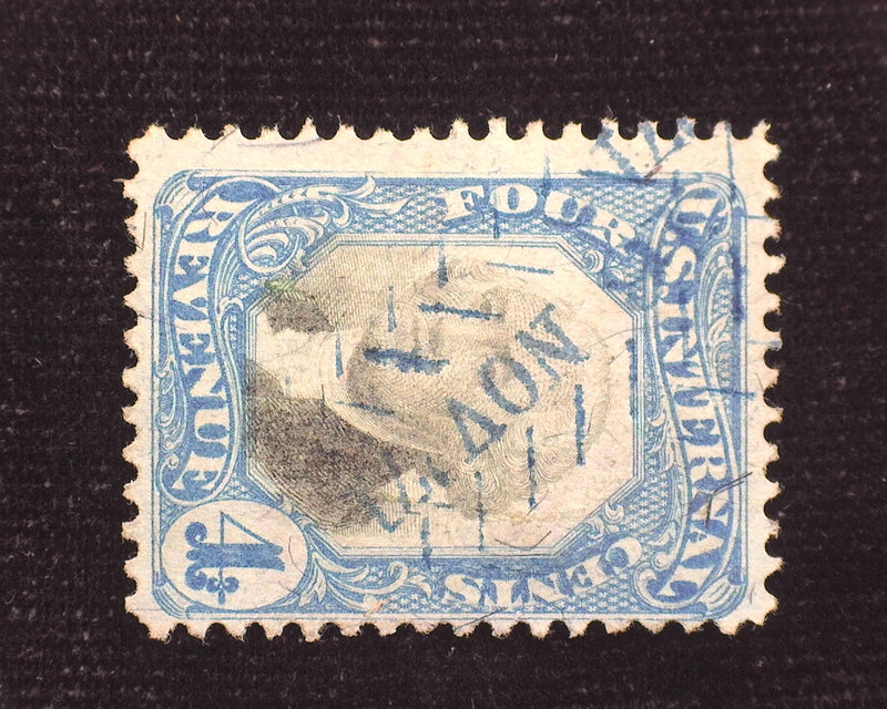 #R106 4c Internal Revenue Cut cancel. F Used - US Stamp