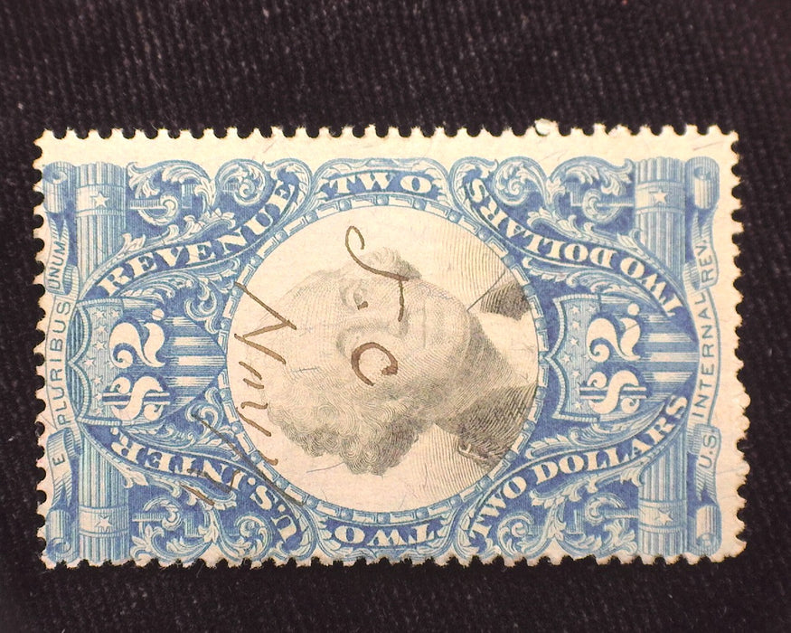#R123 Revenue Small thin. Used F US Stamp
