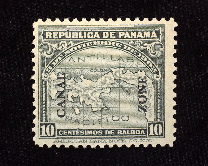 #37 10c Canal Zone. Mint F/Vf LH - US Stamp