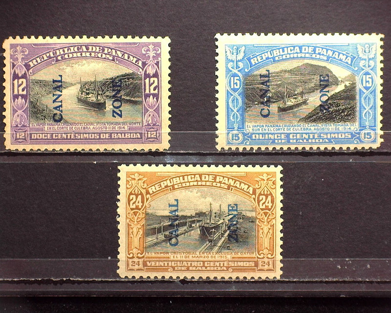 #49 - 51 Canal Zone. Mint Vf LH - US Stamp