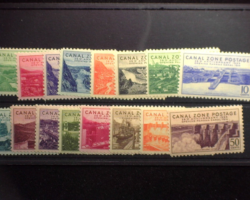 #120 - 135 1939 Canal Zone. #126 No gum. Mint Vf H - US Stamp