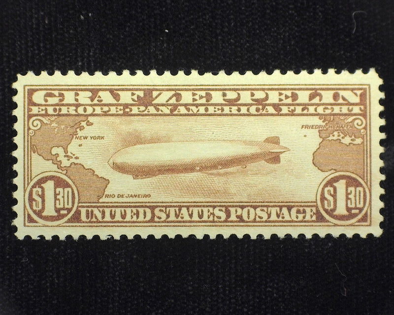 #C14 $1.30 Graf Zeppelin Great freshness. Mint Vf/Xf LH - US Stamp