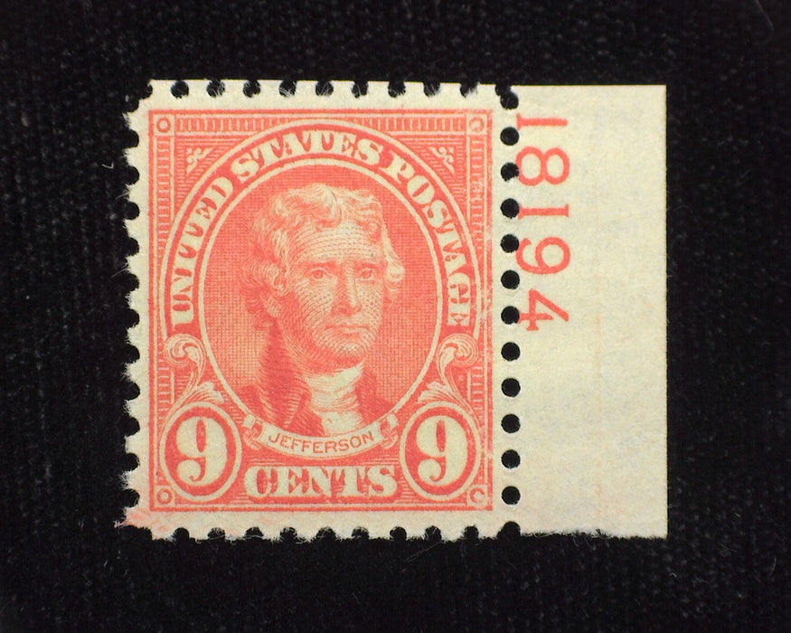 #590. Mint Vf/Xf NH Choice Pl# single. - US Stamp