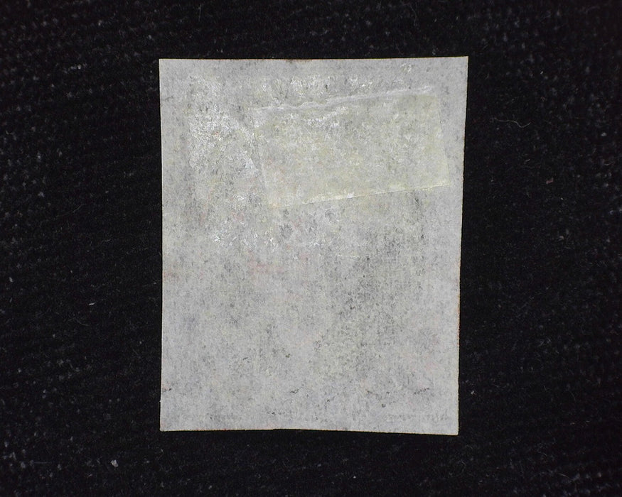 #2 10c Imperforate 3 margin stamp. Pin head thin. Intense color and faint cancel. Great appearing. Fine Used - US Stamp