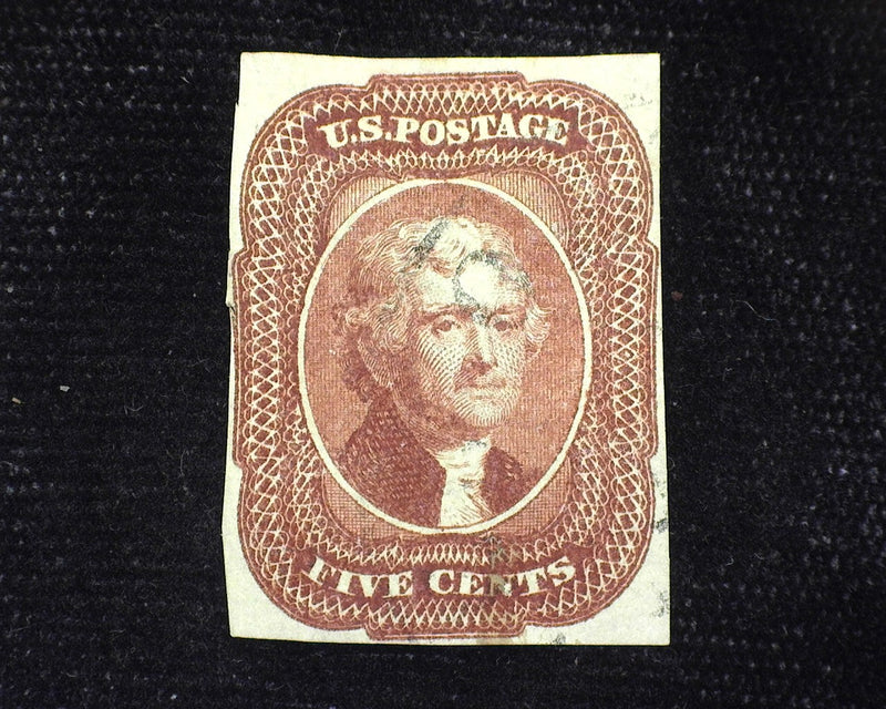 #12 4 margin stamp with outstanding freshness and a faint cancel. Choice. Vf Used - US Stamp