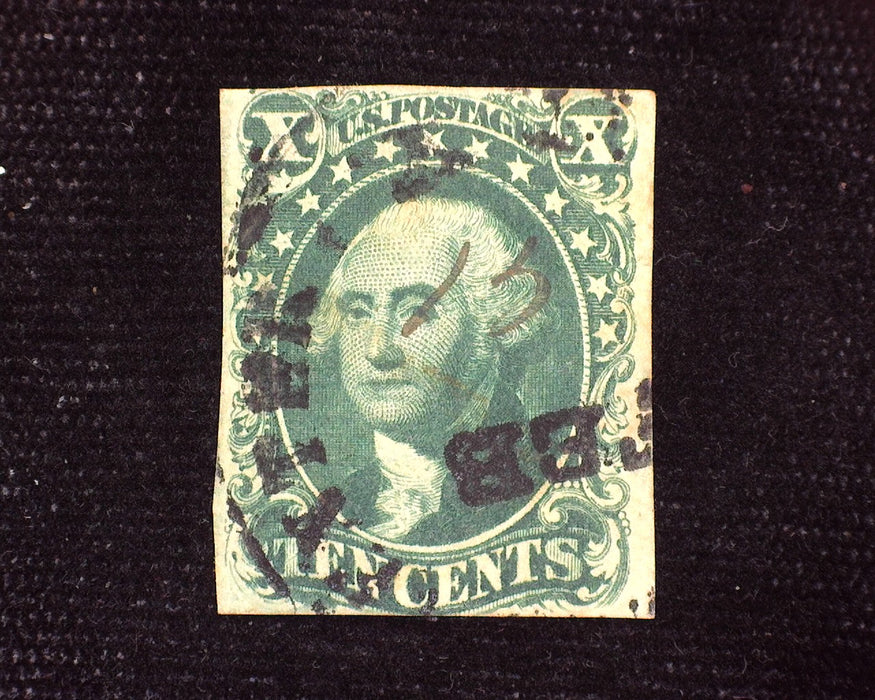 #14 3 1/2 margin stamp with deep intense color. Used F - US Stamp