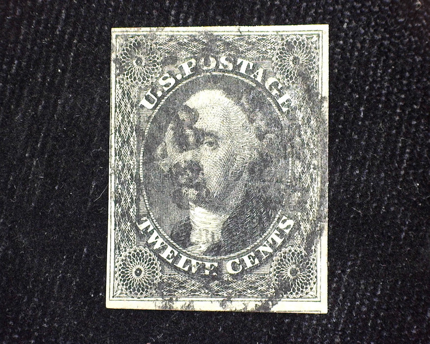 #17 4 margin stamp with 3 of them huge. Intense color, choice. Used Vf/Xf - US Stamp