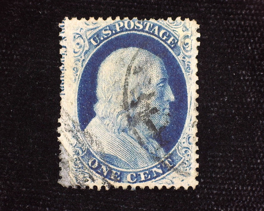 #24 Part of margin imprint shows. Thin. Used F/Vf - US Stamp