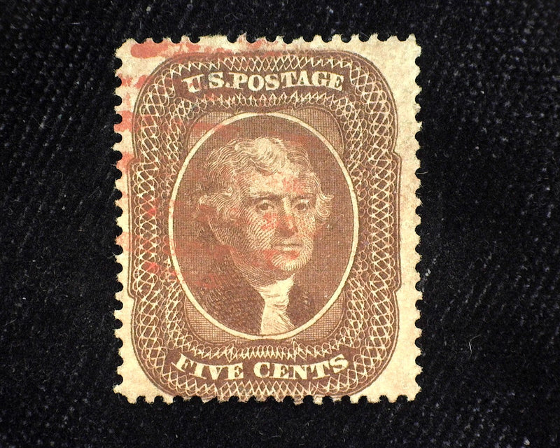 #30 Rich color stamp with very faint red town cancel. Choice. F/Vf Used - US Stamp