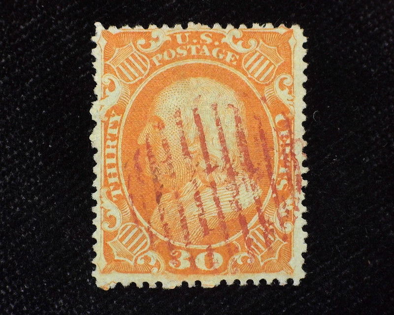 #38 Brilliant color with magenta grid cancel. Very choice Used F/Vf - US Stamp