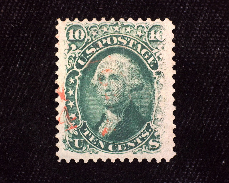 #68 Large margin used stamp with faint red cancel. F+ Used - US Stamp
