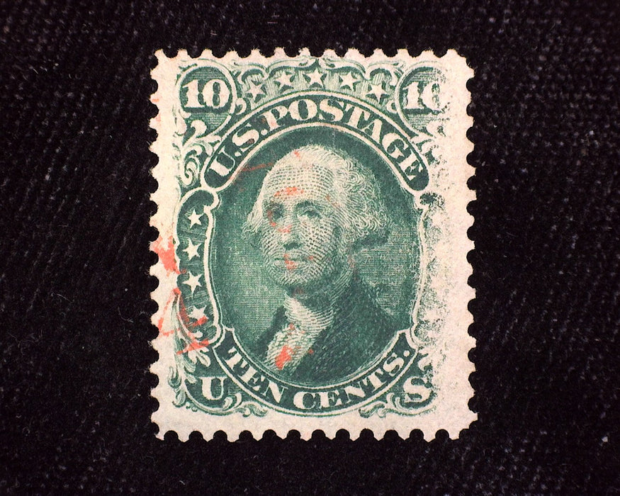 #68 Large margin used stamp with faint red cancel. Used F+ - US Stamp