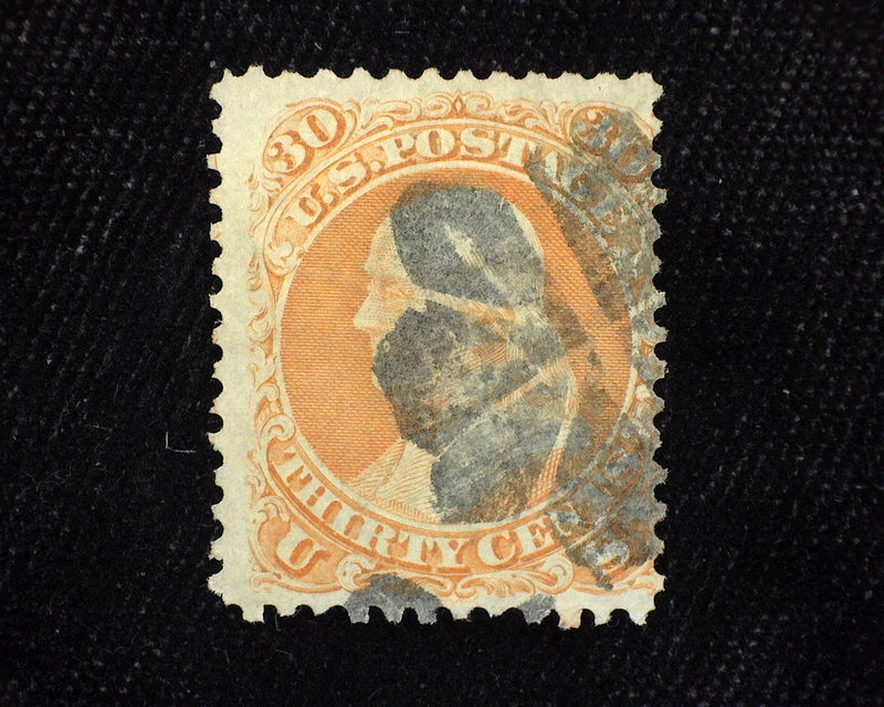 #71 Fresh stamp with black rosette cancel. AVG Used - US Stamp