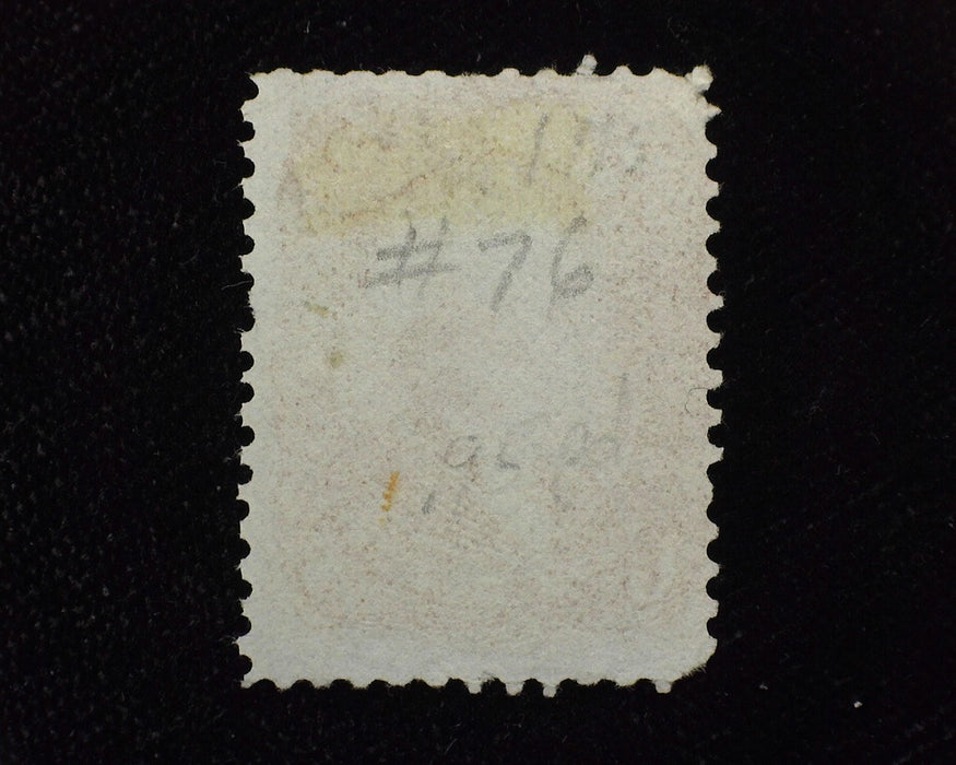 #76 Rounded corner and blunt perfsl. Mint No gum. F - US Stamp