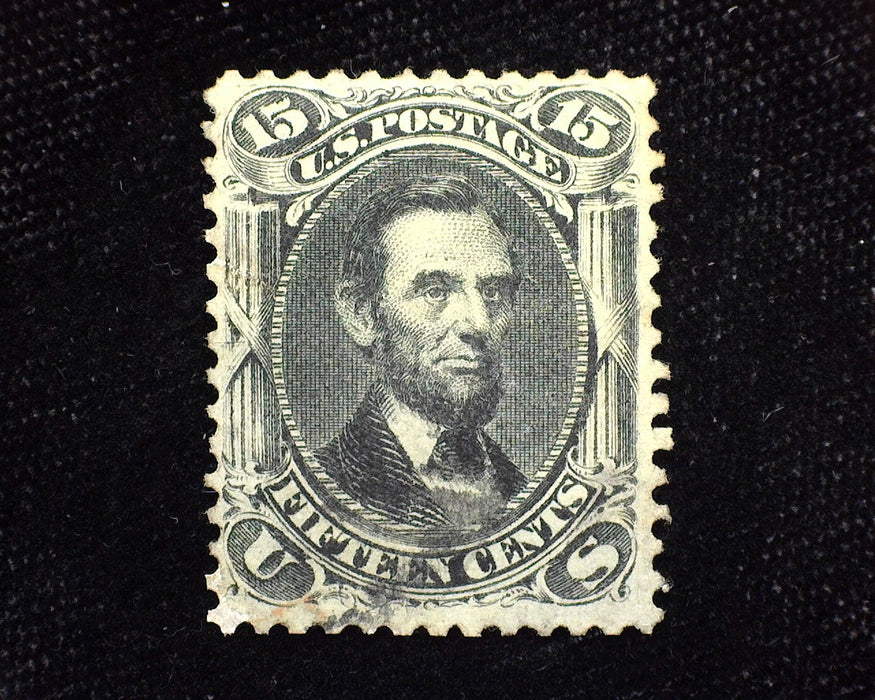 #77 Pin point thin. Faint cancel with intense color. Used F/Vf - US Stamp