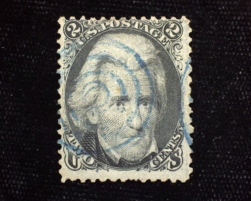 #87 Blue target cancel. F Used - US Stamp
