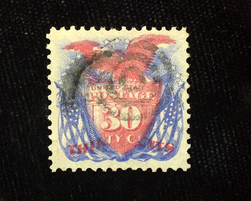 #121 Outstanding color and freshness. Black target cancel, A beauty! Used Vf/Xf - US Stamp