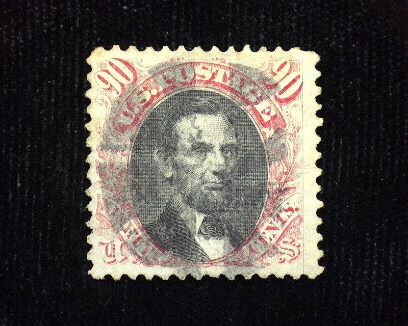 #122 Fresh rich color stamp with black segmented cork cancel. Vf/Xf Used - US Stamp