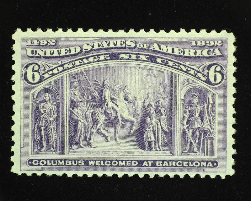 #235 6c Columbian Outstanding color. Mint VF NH - US Stamp