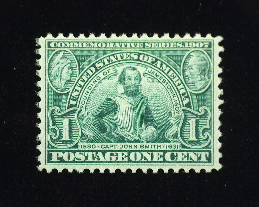 #328 1 cent Jamestown Mint Vf/Xf NH Fresh and choice. - US Stamp