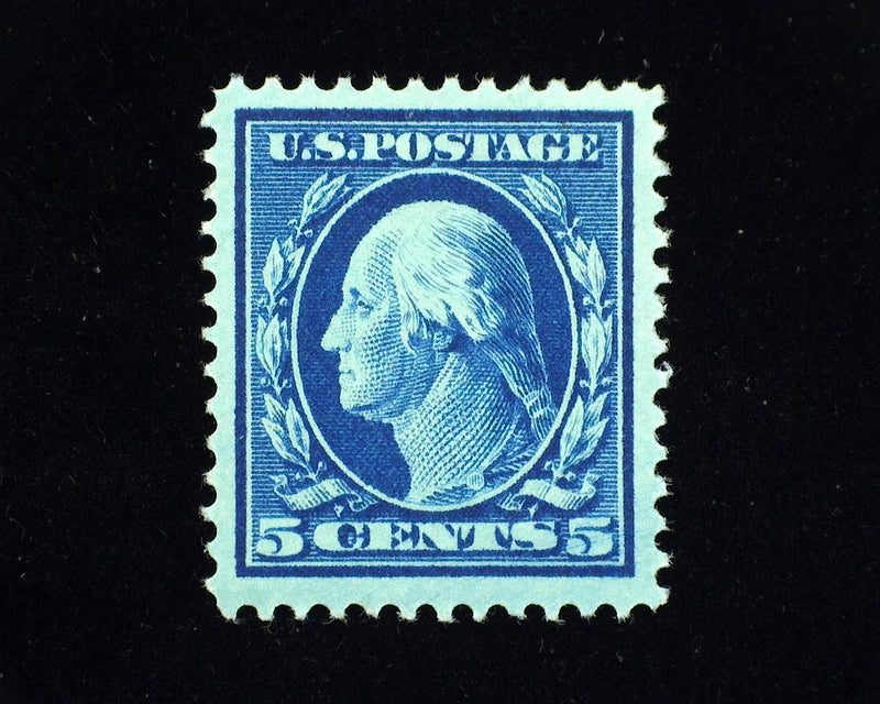#378 5c Washington Outstanding "Huge" margin stamp. Intense color a Gem! Mint Vf/Xf NH - US Stamp