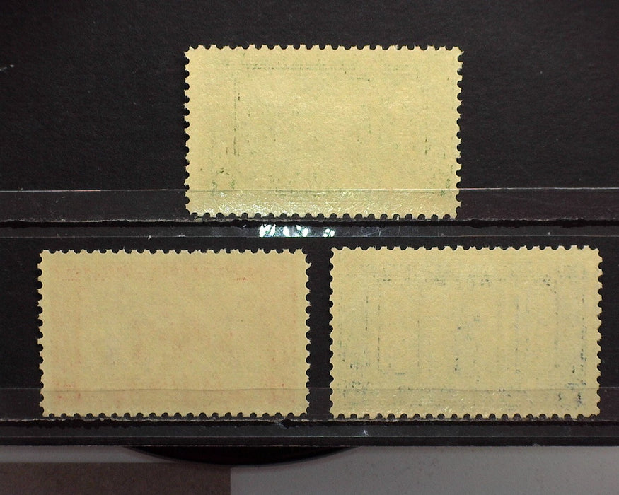 #617-619 1925 Lexington Concord Outstanding large margin set. Mint XF/Sup NH - US Stamp