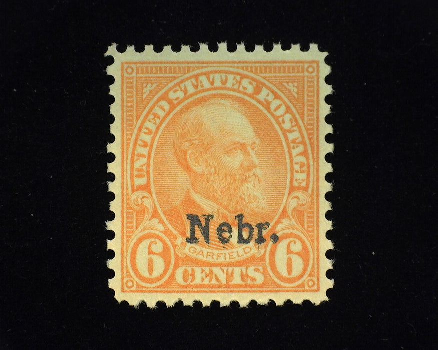 #675. 6 cent Nebr. Xf Mint NH Radiant color. - US Stamp